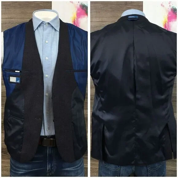14TH Union Mens Blazer Sport Coat Two Button‎ Casual Jacket 42S Slim Wool Suits